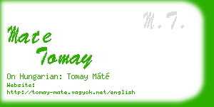 mate tomay business card